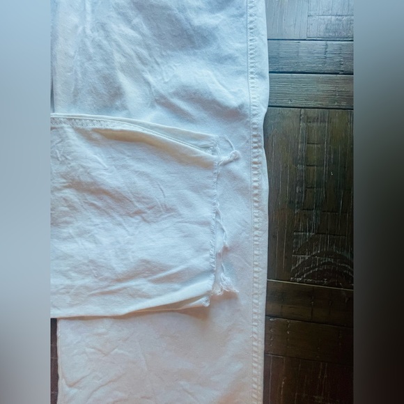 H&M wide leg raw hem white jeans women’s size 8 - Picture 5 of 8